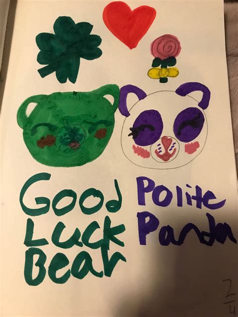 Good Luck Bear And Polite Panda By Pinkeyelover22 On Deviantart