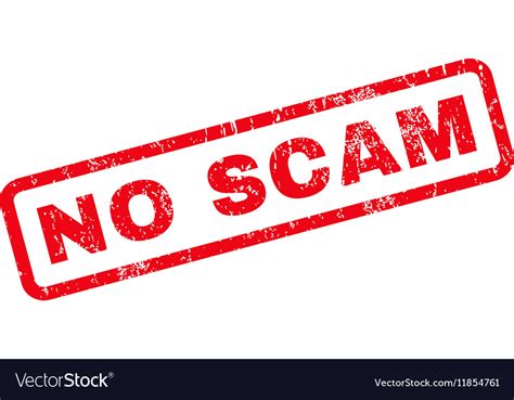 No Scam Rubber Stamp Royalty Free Vector Image
