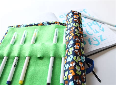 No Sew Pencil Roll Up Tutorial Easy Step To Step Diy
