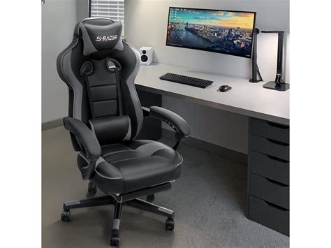 Homall Gaming Racing Style Reclining Ergonomic Home Office Computer High Back Pu Leather