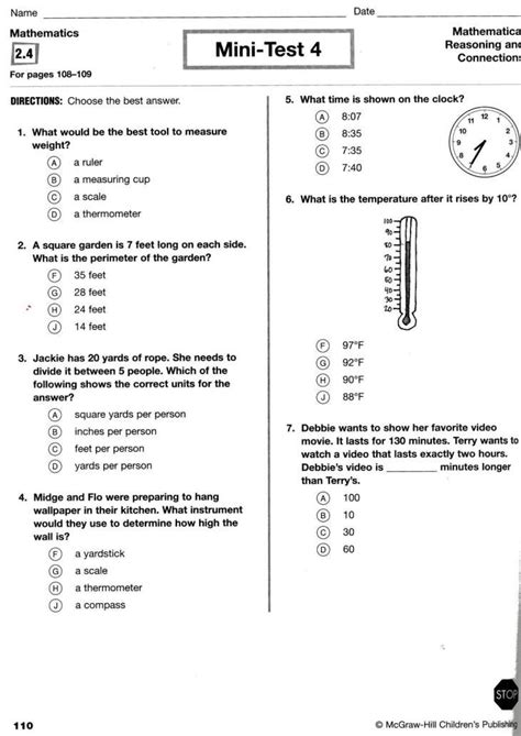Reading Tests For Nd Graders