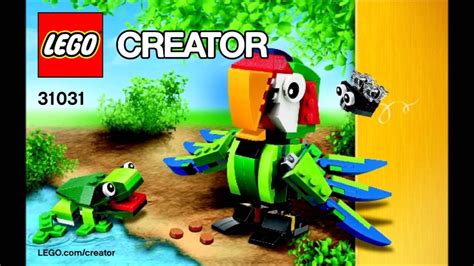 Lego Creator Rainforest Animals 31031 Building Toy 3 In 1 Instructions