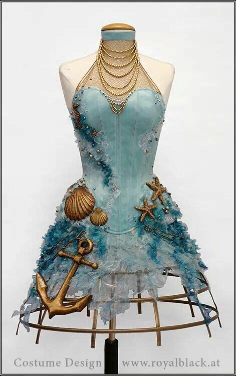 Ocean Theme On A Dress Form Mermaid Fashion Fashion Theme Dress