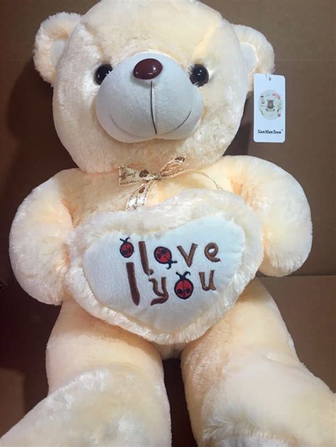 Xunmantoon I Love You Heart Big Plush Teddy Bear Soft Plush Toy