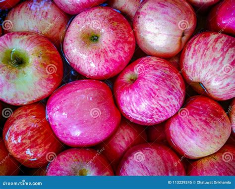 Red Apple Texture Stock Image Image Of Garden Beautiful 113229245