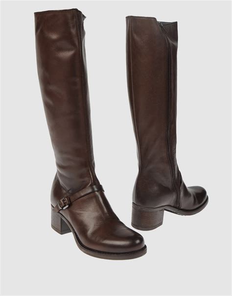 Sofia Tartufoli High Heeled Boots in Brown | Lyst
