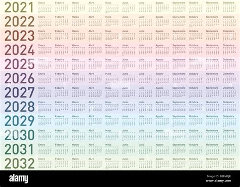 10 Year Calendar 2021 To 2030 Shopmallmy