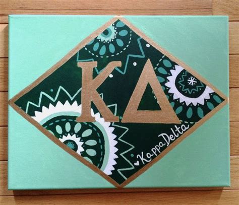 Kappa Delta Sorority Painted Canvas By Socollegechic On Etsy Delta