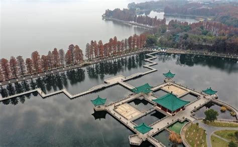 In Pic Aerial View Of East Lake In Wuhan