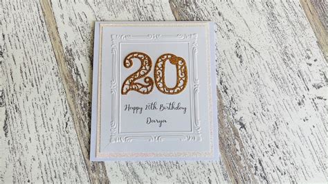 Personalized 20th Birthday Card For Girl Daughter 20th Etsy