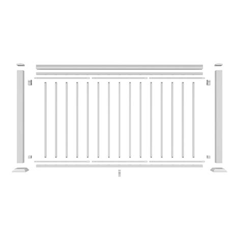 Freedom Versarail Classic 6 Ft X 17 In X 3 Ft White Aluminum Deck Rail