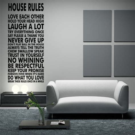 House Rules Vinyl Wall Decal Sticker We Do Art Vinyl Poster Print Sign
