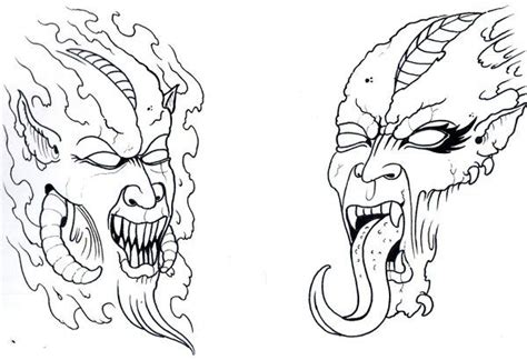 The 42 Best Demon Tattoo Outlines Images On Pinterest Tattoo Outline