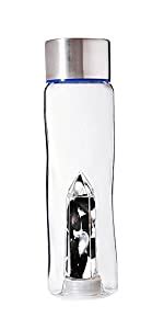 Amazon Com Crystal Water Bottle Elixir Set Includes Authentic Amethyst Clear Quartz