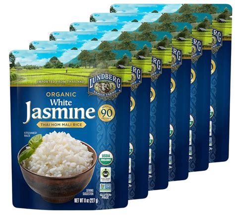 Lundberg Organic White Jasmine Steamed Rice 6 Pack Martie