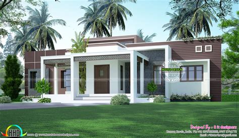 1775 Sq Ft Flat Roof One Floor Home Kerala Home Design And Floor Plans