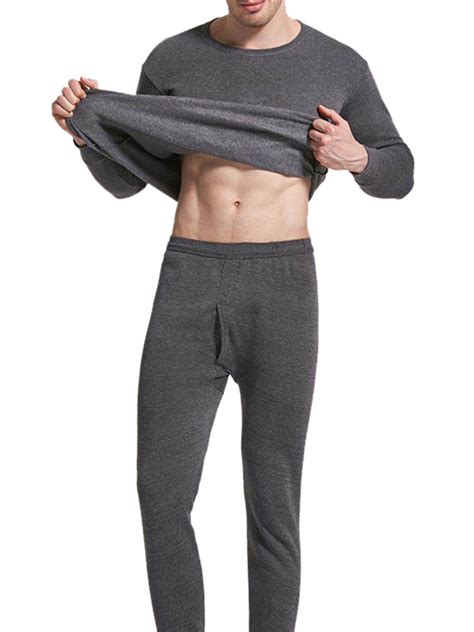 hochwertige ware mens winter thermal underwear thicken fleece shirts pants pyjama set long johns
