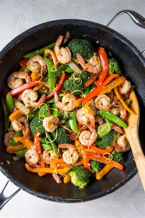 Drizzle over shrimp mixture and toss to coat. Shrimp Stir Fry Recipe with Lemon and Ginger - Healthy Life