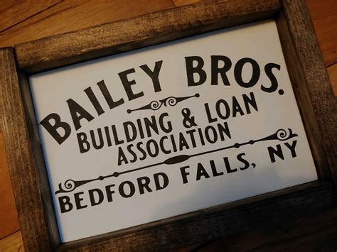 Bailey Bros. Building and Loan Wood Sign | Etsy