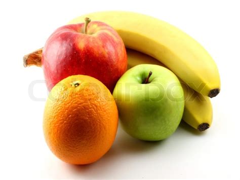 Apples Bananas And Orange Stock Photo Colourbox
