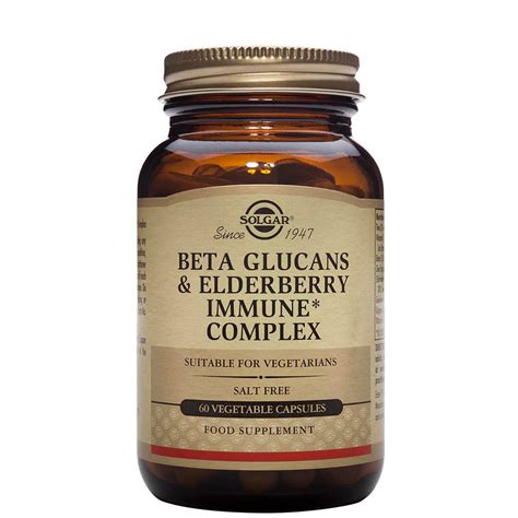 Solgar® Beta Glucans And Elderberry Immune Complex 60 Capsules Cult