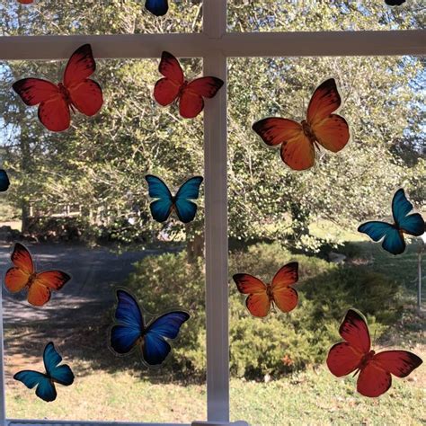 36 Butterfly Window Clings 24 X 2 12 X 3 Per Set In 2020 Window