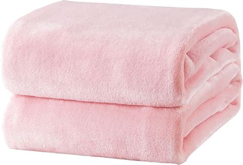 Bedsure Fleece Blankets Bedspread Queen Size Pink Extra Large Bed Fleece Blankets Super Soft