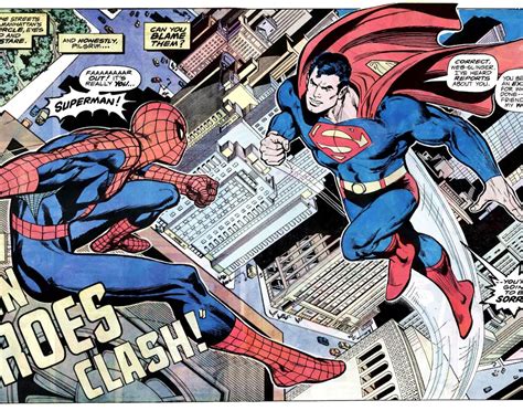 why superman and spider man were comics first major crossover stars