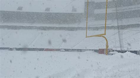 Buffalo Snowstorm Snow Total At Bills Stadium As Tall As Josh Allen
