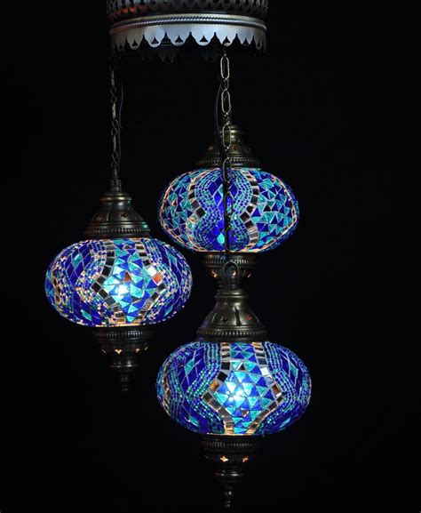 Free Ship Turkish Moroccan Handmade Mosaic Hard Wired Hanging Etsy