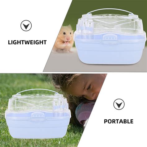 Transparent Hamster Carry Cage Portable Outdoor Dwarf Hamster Carrier
