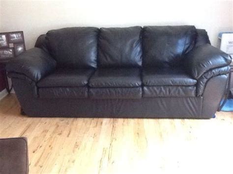 Black Leather Couch Sofas Loveseats And Chaises Ebay