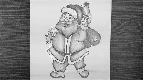 How To Draw Santa Claus With Pencil Santa Claus Drawing Christmas