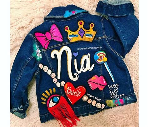 Denim Jacket Diy Paint Jean Jacket Diy Hand Painted Denim Jacket