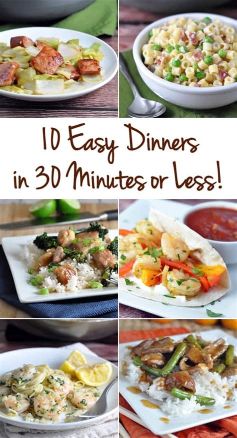 Easy And Delicious Dinners In Minutes Or Less