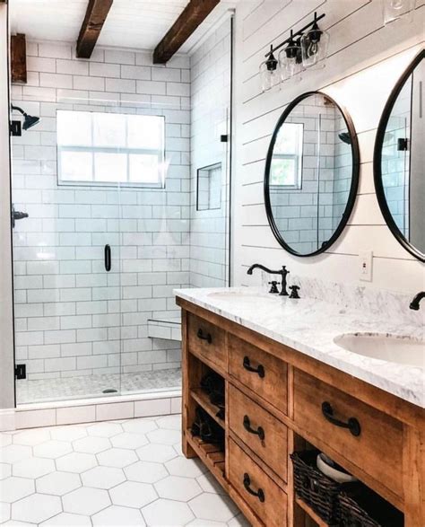 77 Modern Industrial Farmhouse Bathroom Tips For Remodeling It In
