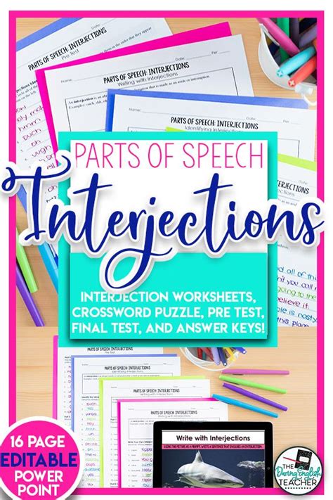 Interjections Parts Of Speech Unit Powerpoint And Activities