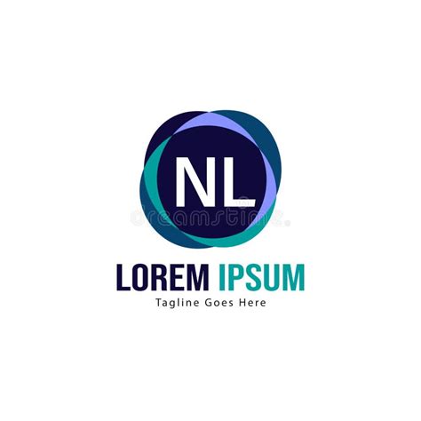 Initial Nl Logo Template With Modern Frame Minimalist Nl Letter Logo
