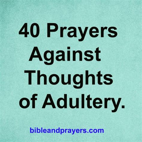 40 Prayers Against Thoughts Of Adultery