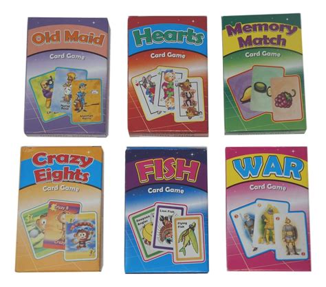 Kids Card Games Old Maid Hearts Memory Match Crazy Eights Go