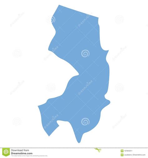Mapa Del Estado De New Jersey Ilustraci N Del Vector Ilustraci N De