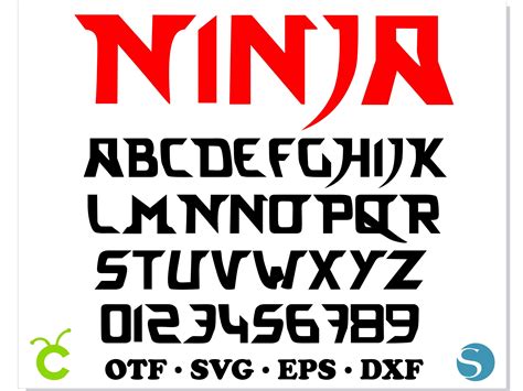 Ninja Font Otf Ninja Font Svg Cricut Ninja Font Svg Ninja Etsy