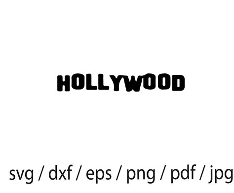 Hollywood Svg Hollywood Sign Svg Hollywood Movies Stars Svg