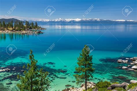 Turquoise Waters Of Lake Tahoe Stock Photo Picture And Royalty Free