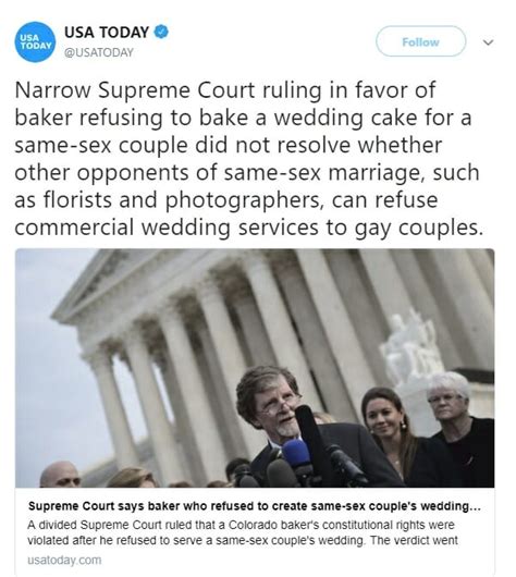 what bias media calls supreme court 7 2 decision in favor of christian baker a narrow win