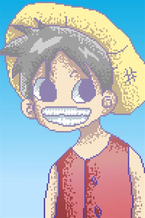Luffy Pixel Art By Ineedasoul On Deviantart