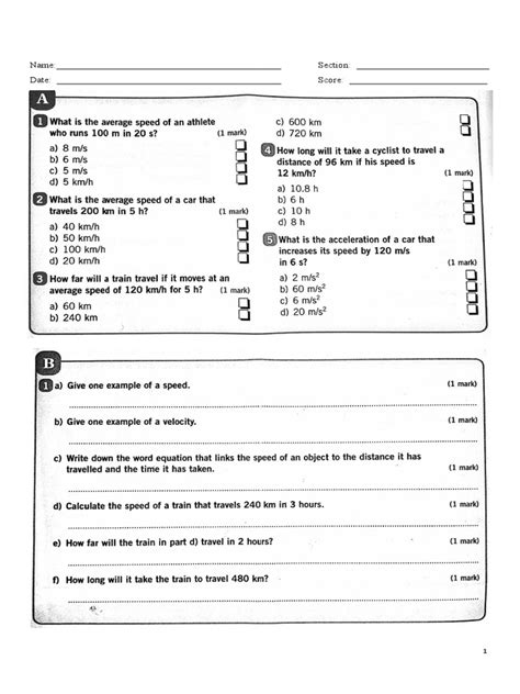 Science Worksheets For 7th Graders