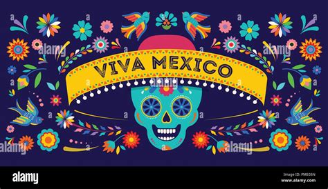 Day Of The Dead Dia De Los Muertos Background Banner And Greeting