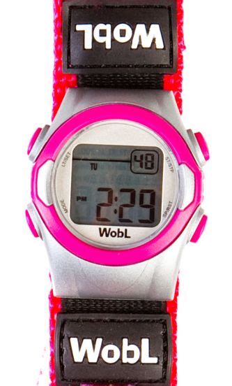 Digital Ur Med Vibrations Alarm Wobl Pink