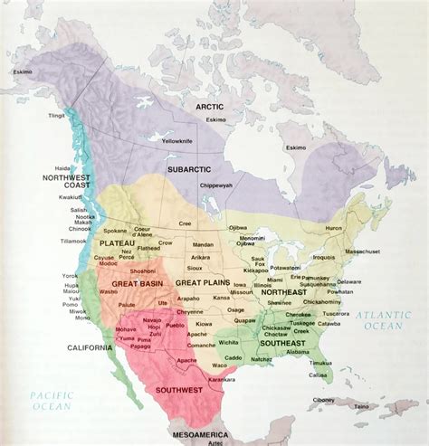Indigenous Tribes Of North America Map United States Map